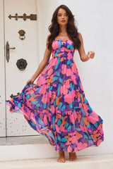 Outta Here Maxi Dress - Purple Multi