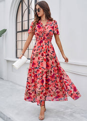 Fiora Floral Maxi Dress - pink