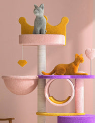 Seb Cat Climber, Cat Tree, Coral Fleece-Weilai concept-Weilai Concept