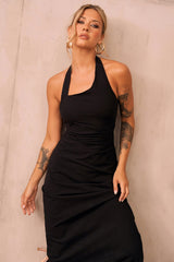 Shot Twist Maxi Dress - Black