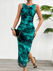Hayden Floral Tank Maxi Dress - Teal